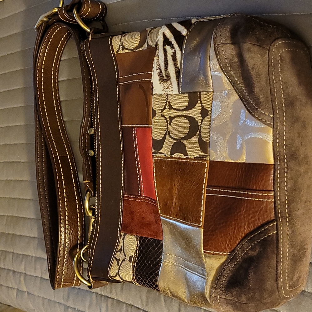 Vintage Coach Patchwork Shoulder Bag